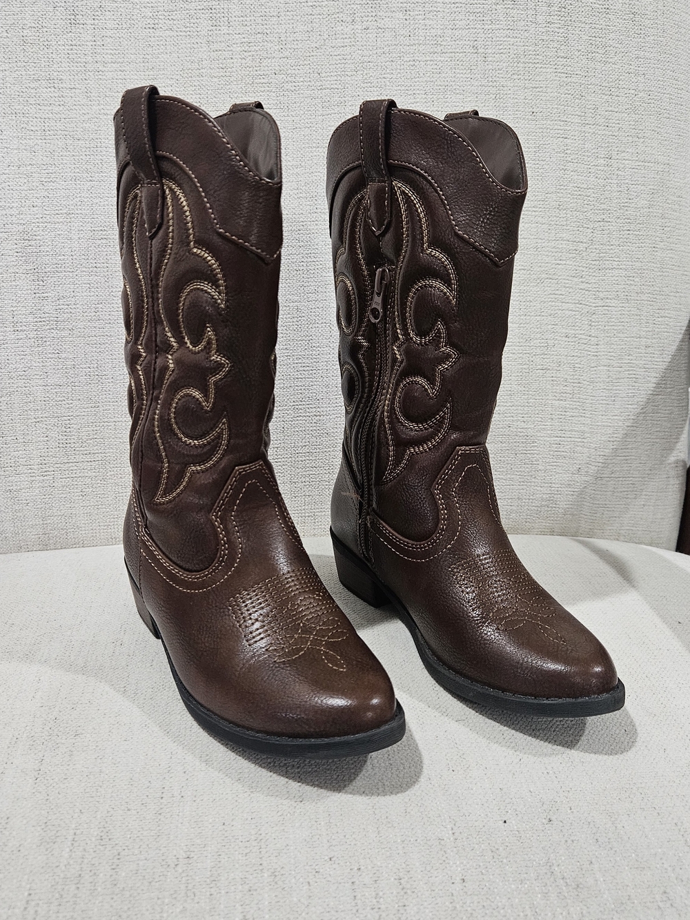 Cat & Jack Brown Girls' Cowboy Boots